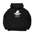 QUQU_WORKSのウィザードスカル 魔法使い ホワイト Big Hoodie