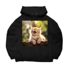 ショップ　猫まみれの子猫のあくび　yawning kitty Big Hoodie