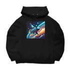 のんびりアート工房の宇宙風 Big Hoodie