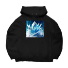 のんびりアート工房の氷のクリスタル Big Hoodie