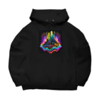 のんびりアート工房のサイバーパンク都市 Big Hoodie