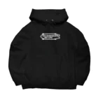 QUQU_WORKSのノーサーフスケートノーライフ サーフスケートボードデザイン ホワイト Big Hoodie