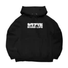 QUQU_WORKSのカワアソビ リバーライフ 川遊び カヌー カヤック 釣り ホワイト Big Hoodie