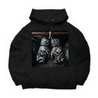 ARMORのスカルグローブと般若 Big Hoodie