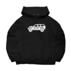 QUQU_WORKSのノーラングラーノーライフ ジープ ホワイト Big Hoodie