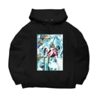 むぎちゃさぼてんの青に浮く Big Hoodie