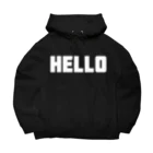 AliviostaのHello ハロー シンプルBIGロゴ ストリートファッション Big Hoodie