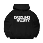 DAZZLING FALSITY OffisialのDAZZLING FALSITY タイポグラフィ Big Hoodie