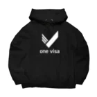 one visa 公式グッズのone visa logo white Big Hoodie