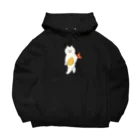 SUIMINグッズのお店の【中】エビフライをさわやかに運ぶねこ Big Hoodie