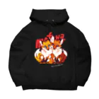 mofuwaのFOX TWINS(dark color) Big Hoodie