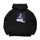 loveclonesのGET WET セーラーガール マリンブルー Big Hoodie