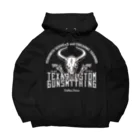 TEXAS CUSTOM GUNSMITHINGのTEXAS CUSTOM GUNSMITHING BULL SKULL_No.4 WHITE ビッグシルエットパーカー