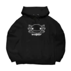 冷蔵庫からウーパールーパーのwuper線画白 Big Hoodie