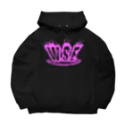 W.S.E.のWSEオリジナルロゴ　ピンクプリント Big Hoodie