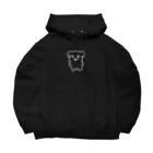 にくまん子のなんで泣いてんのよよT（白線） Big Hoodie