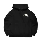 にゃんぽ　はぴねすの毛玉と遊ぶ猫　（白） Big Hoodie