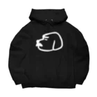 お髭ショップのお髭ビッグドッグ(白) Big Hoodie