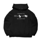 Silvervine Psychedeliqueのシュレーディンガーの猫（白字） Big Hoodie