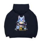 万事屋蒼月 SUZURI店のふみふみパーカー🐾💙 Big Hoodie