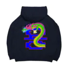 LalaHangeulの용 (龍) ハングルデザイン バックプリント Big Hoodie