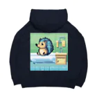 yu-tata-yuのお風呂に入るハリネズミ Big Hoodie