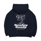 SUNDAYS GRAPHICSのSUNDAY SUNDY No.2 (白ロゴ) Big Hoodie