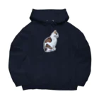 nekousagi*∩..∩のトラミ兄ちゃん自画像？ラベンダー【nekousagi*∩..∩ロゴ入り】 Big Hoodie