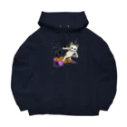 TAKE-TONのロングボードねこ Big Hoodie