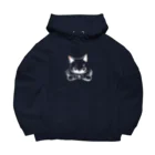 WshopTYの後ろの色に塗られるねこさん Big Hoodie