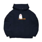 石丸沙織のポチャ白文鳥ちゃん　背景透過版 Big Hoodie