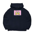 mikepunchのおにぎりキッズ・とらのいをかりるねこ（pink） Big Hoodie