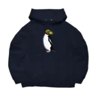 LalaHangeulの　風に吹かれるイワトビペンギンさん(文字無しバージョン Big Hoodie