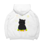 greetenの癒し猫 黒猫 Big Hoodie