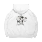 greetenのシュナウザー　テリアアート犬 Big Hoodie