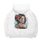 streetsnapの可愛いタトゥーだらけの女性、両面プリントパーカー、期間限定 Big Hoodie