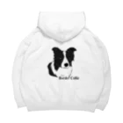 WANPU  by YUn.のボーダーコリー　モノクロ編 Big Hoodie