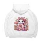 猫好き Japanの振り袖ねこ Big Hoodie