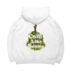 Chill Like Sauna official suzuriのVIHTA OVERSIZE HOODIE【WHITE】 ビッグシルエットパーカー