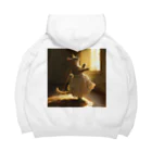 AQUAMETAVERSEの神々しい光を浴びる猫姫 アメジスト 2046 Big Hoodie