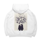 AQUAMETAVERSEの墨絵の様な花束と少女　ラフルール　1859 Big Hoodie