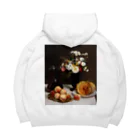 世界美術商店のカラフ、花、果物のある静物画 Big Hoodie