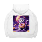 メロンパン猫の土星でドーナツ食べたい Big Hoodie