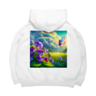 かるるんショップのアヤメと虹と妖精と Big Hoodie