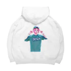 ichiyac designのAIピンクヘアーの女の子 Big Hoodie