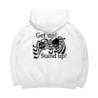 『NG （Niche・Gate）』ニッチゲート-- IN SUZURIのGet Up! Stand Up!(黒) ビッグシルエットパーカー
