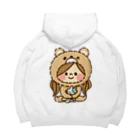 アグリム@かわ主婦スタンプ制作中のかわいい主婦の1日もこもこクマ柄 Big Hoodie