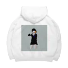 みﾉ店のオレンジ Big Hoodie