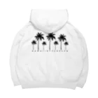 ハワイスタイルクラブの〔Back Print〕 Palm tree ビッグシルエットパーカー