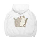 かわいいもののおみせ　いそぎんちゃくの表裏印刷　仲良し猫　鯖トラ&ポインテッド Big Hoodie